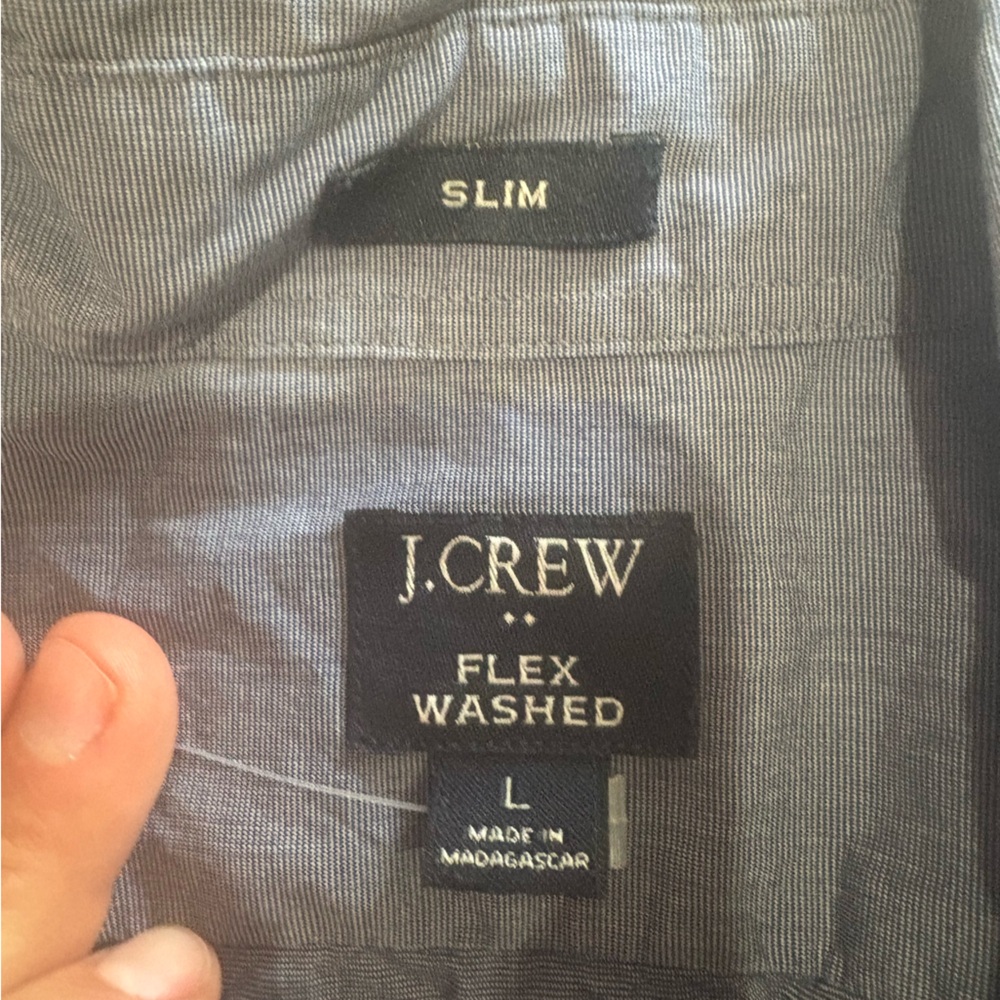 J.Crew Slim Flex Washed Shirt in Gray